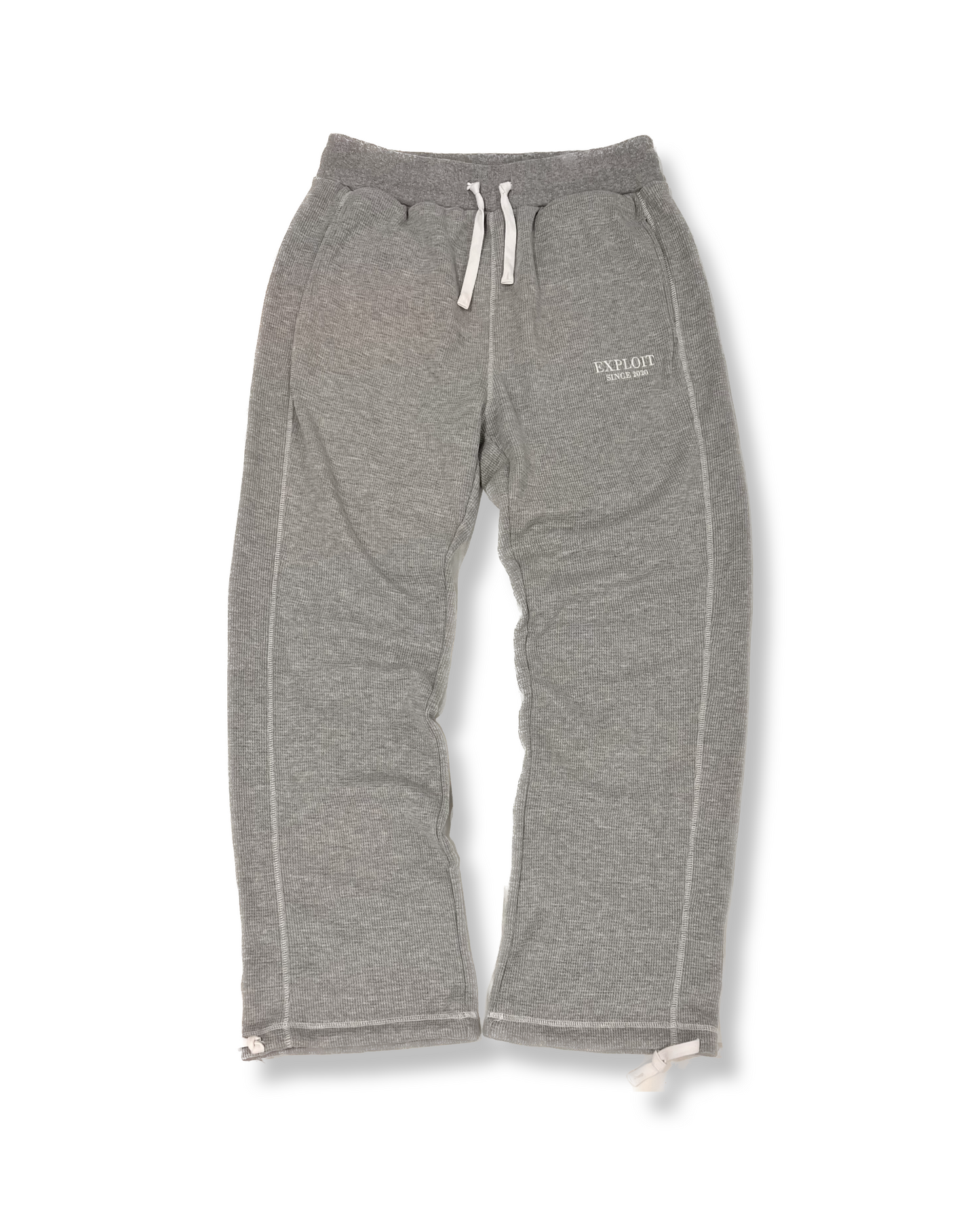 Grey Waffle Knit Pants