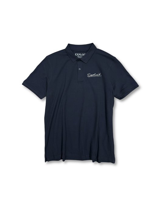Navy Graphic Polo