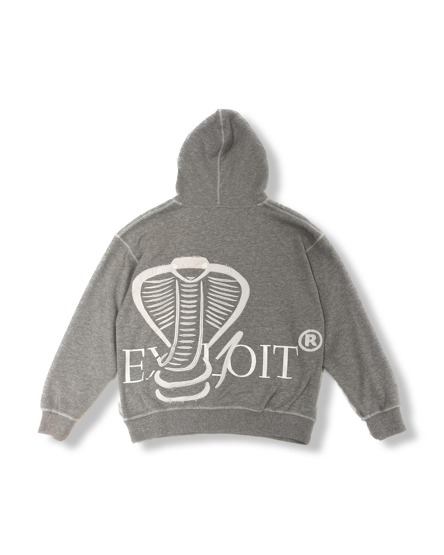 Grey Waffle Knit Sweatshirt