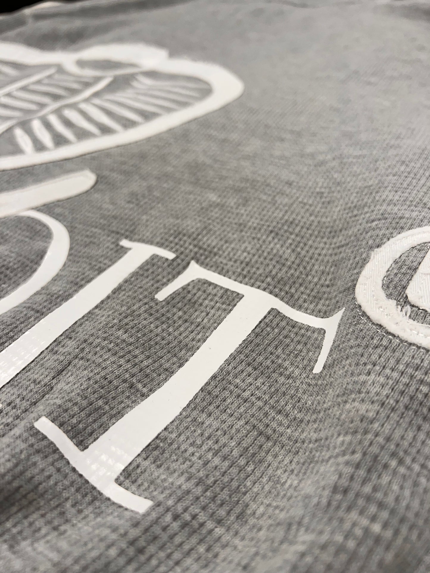 Grey Waffle Knit Sweatshirt