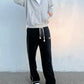 Black Waffle Knit Pants