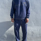 Blue Waffle Knit Quarterzip